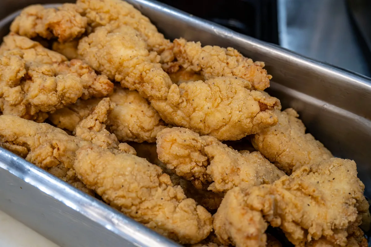 Hot and fresh crisp chicken tenders
